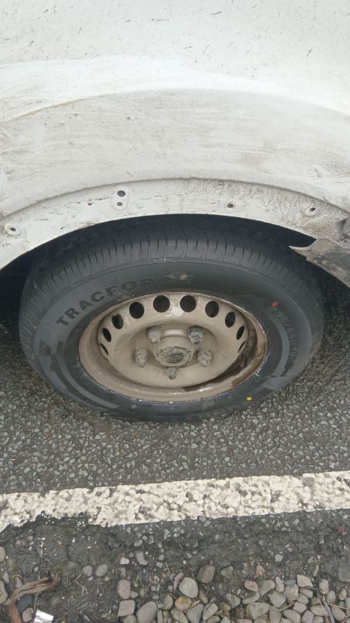 Ford Transit van tyre replacement for commercial customer in Scotland
